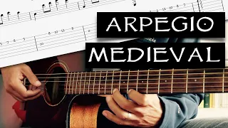 Cómo tocar Arpegios MEDIEVALES | Tutorial de guitarra con TAB