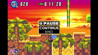 Sonic Advance 3 Sunset Hill Act 2 Speedrun (Amy + Sonic) (32'48)