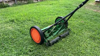 Cutting Grass With Scott's 16 Inch Reel Mower