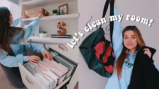 clean + organize my room with me! (satisfying)