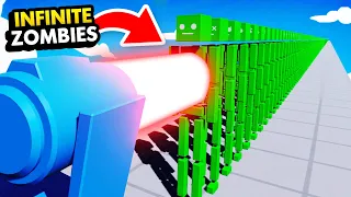 INFINITE ZOMBIE APOCALYPSE vs HUGE LASER CANNON (Fun With Ragdolls: The Game Funny Gameplay)