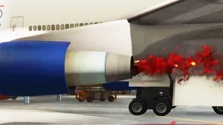 HORRIFIC: Woman sucked into jet engine! (Blood) (HD)