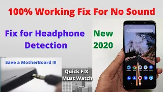 [Solution]100% WORKING FIX No sound from headphone/Speaker Not detecting Issue In any AndroidMobile