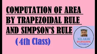COMPUTATION OF AREA BY TRAPEZOIDAL RULE AND SIMPSON'S RULE(4TH CLASS)