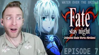 HE LOST HER??!! Reacting to "Fate/Stay Night UBW Abridged Ep.7 Water Over The Bridge"