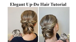 Повседневная прическа с резинками ♥ Деловая прическа ♥ Elegant Up-Do Hair Tutorial - Beautymaker