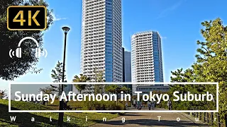 Sunday Afternoon in Tokyo Suburb - Tokyo Japan [4K/Binaural]