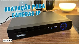 NVR ASECAM Gravador 8MP 4K COMPATÍVEL COM VÁRIAS MARCAS DE Câmera de Segurança ATRAVÉS DO IP ONVIF