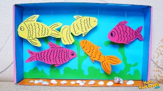 How to make Aquarium? | Aquarium crafts for preschoolers | Fish aquarium craft for preschool | DIY