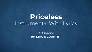 Priceless Instrumental With Lyrics -  for KING & COUNTRY (Karaoke)