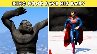 GTA V : IRON MAN SAVING KING KONG 😱| #shorts