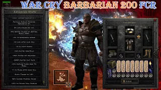 Diablo II Resurrected - War Cry Barbarian(200 FCR)