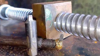 Only a few people know how to work this metal, useful tool.making long threads square
