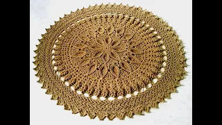 crochet home rug #28 easy pattern/ how to crochet mandala doily/Mandala de crochê/الكروشيه ماندالا