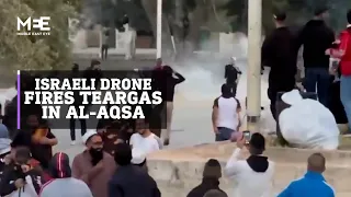 Israeli drones fire teargas on Palestinian worshippers in al-Aqsa Mosque