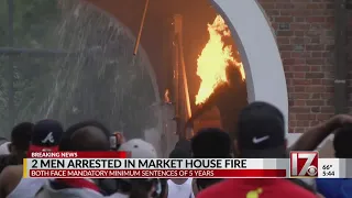 2 men plead guilty to setting fire to Fayetteville’s Market House during protests