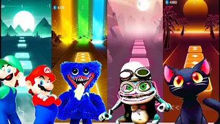 Mario Bros vs Hagi Wagi vs Crazy Frog vs Cartoon Cat   Tiles Hop EDM Rush