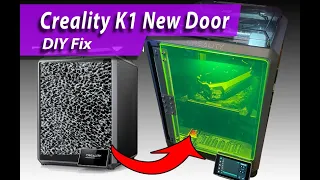 Creality K1 SMASHED GLASS DOOR repair and quick review + files