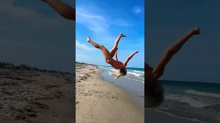 Katelyn Gymnastic on beach #Gymnastic