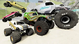 Big & Small Monster Trucks Mud Battle #24 | BeamNG Drive - Griff's Garage