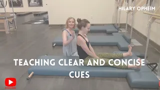 Teaching Pilates with clear and concise cues!