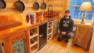 Off-Grid Water System + Copper Countertop Install / Ep110 / Outsider Cabin Build