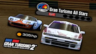 Beating Red Rock All Stars with 305hp Silvia S13 (Gran Turismo 2)