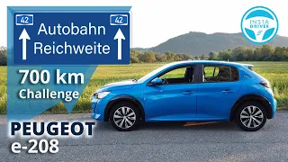 Peugeot e 208 | 700 km Challenge - Autobahn Reichweite und Verbrauch