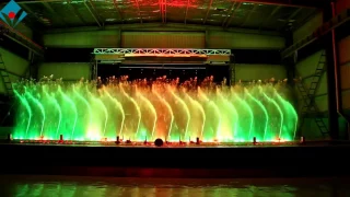 musical fountain show with fire effect in T.Y. Fountain factory showroom