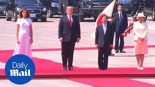 President Trump and Melania meet new Japanese emperor