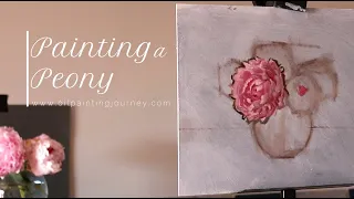 Painting a Peony - Time- Lapse of My Latest Oil Painting