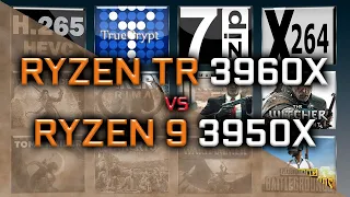 Ryzen TR 3960X vs Ryzen 9 3950X Benchmarks - 15 Tests