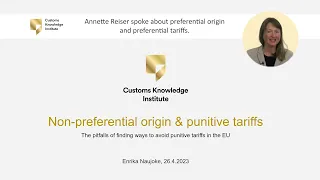 Non-preferential origin & punitive tariffs