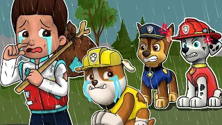 Paw Patrol The Mighty Movie | Ryder and Rubble Run Away From Chase -  Very Sad Story | Rainbow