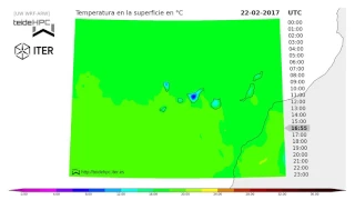 Canary Islands Temperature forecast: 2017-02-22