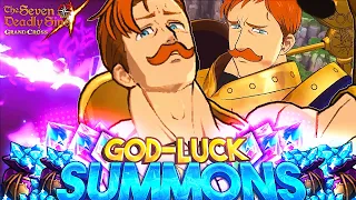 GODLY LUCK!! RED ESCANOR SUMMONS GO WAY TOO WELL!! | Seven Deadly Sins: Grand Cross