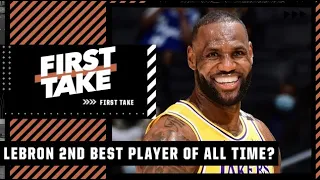 Is LeBron the second-best player off all time? Stephen A. & Mad Dog debate | First Take