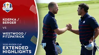 Koepka & Berger vs Westwood & Fitzpatrick | Extended Highlights | 2020 Ryder Cup