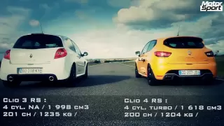 Drag race : Renault Clio 4 RS VS Clio 3 RS Cup (Motorsport)