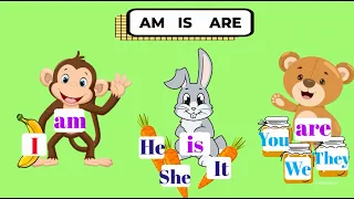 Am Is Are | Verb to be for kids | Grammar | to be for kids