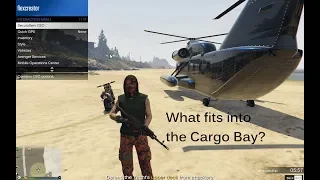 What fits into the Cargo aircrafts (Titan, Bombushka, Avenger, Cargobob) ?