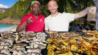 The Ultimate GRENADA STREET FOOD TOUR! Best Jerk Chicken in the Caribbean?