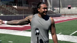 WSU Football: Nusi Malani after Spring Scrimmage | 4/20/24