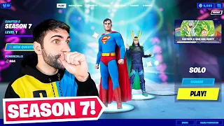 *NEW* FULL BATTLEPASS! RICK & MORTY SKIN + SUPERMAN! (FORTNITE SEASON 7 LIVE)