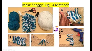 Make DIY SHAGGY RUG with Fabric, Needle, Thread - MIXED COLOR TRAILER