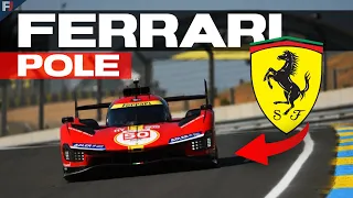 Onboard Le Mans Pole Lap of #50 Ferrari 499P