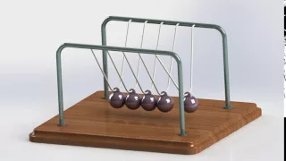 solidworks newton's cradle simulation.