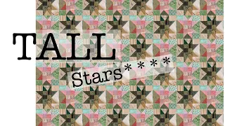 TALL stars quilt block | make a quilt | sew your scraps