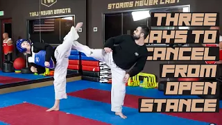 3 Ways to Cancel from the Open Stance | Taekwondo Sparring Tips