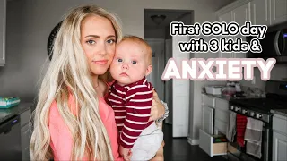 First SOLO Day in the Life with 3 Kids + Postpartum Anxiety